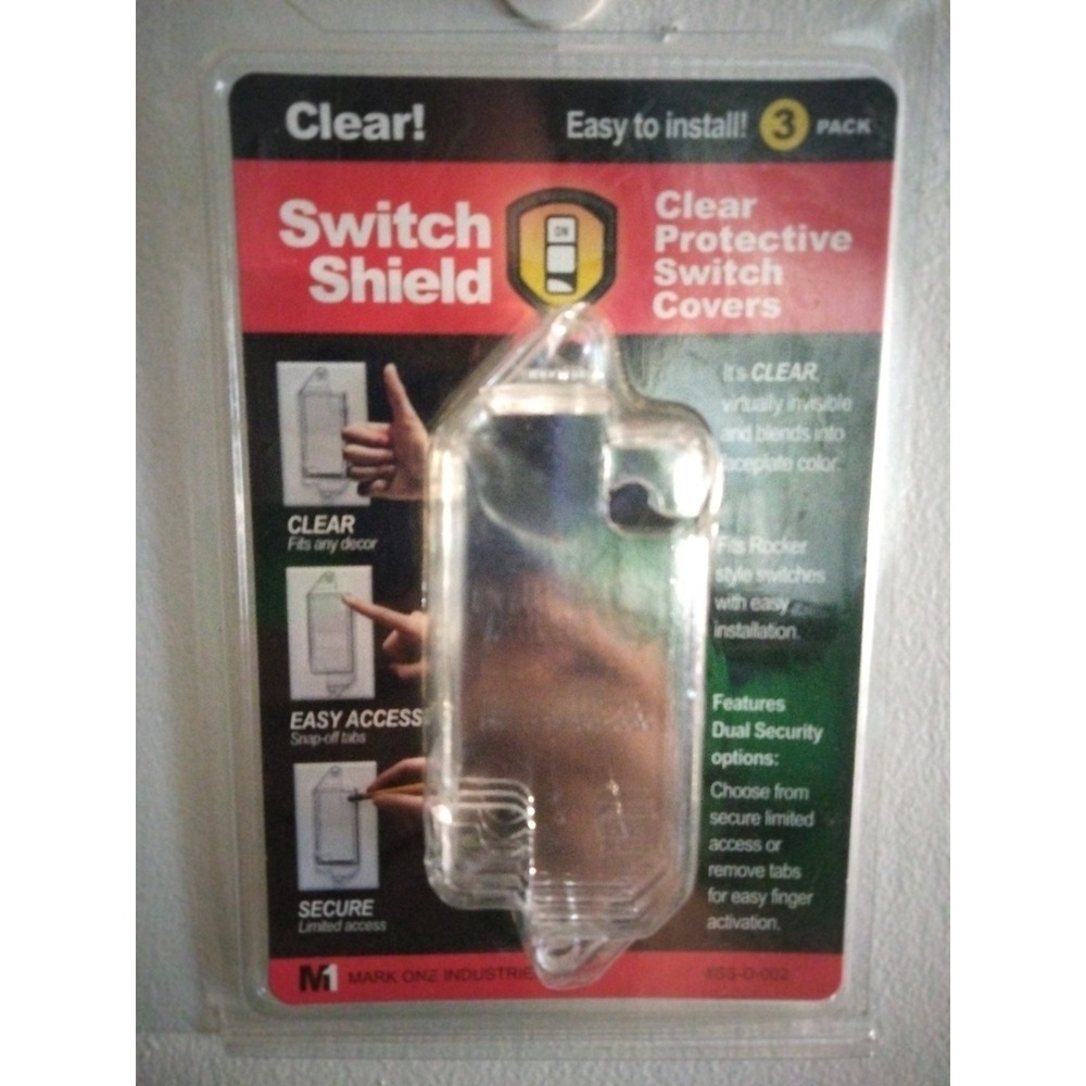 Switch Shield Rocker Style‎ Clear Protection Switch Covers Pack Of 3 New